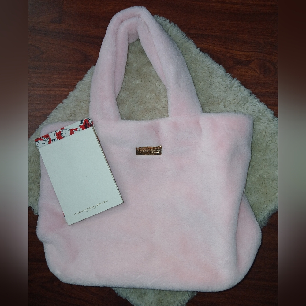 💎 BUNDLE Carolina Herrera Good Girl Pink Blush Tote Bag & Notepad - Picture 7 of 7